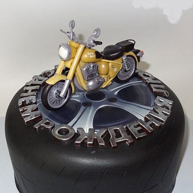 Торт жёлтый мотоцикл купить - волгоград.сладкоежкин.рф